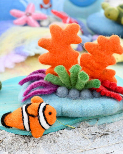 Felt Coral Reef with Clownfish Set