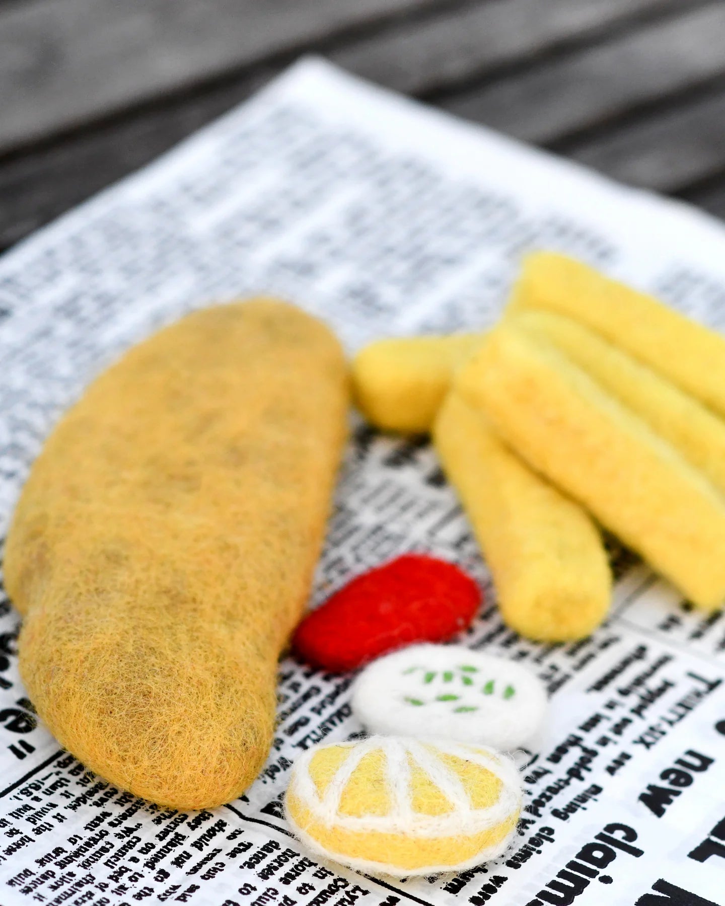 Felt Fish and Chips Stack