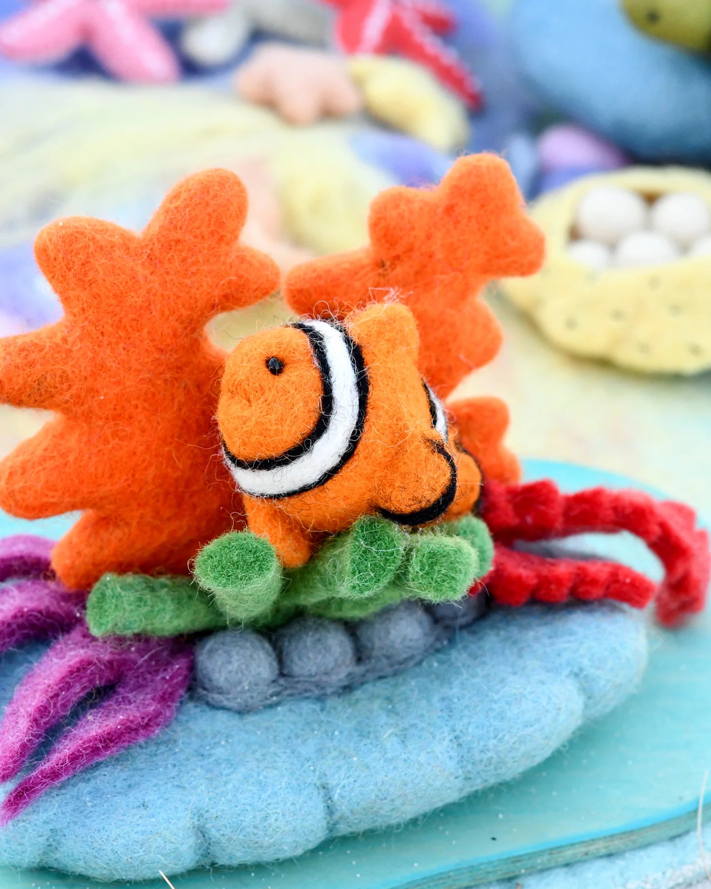 Felt Coral Reef with Clownfish Set