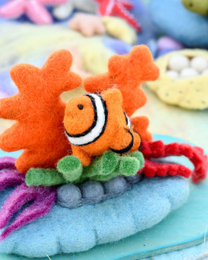 Felt Coral Reef with Clownfish Set