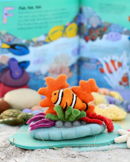 Felt Coral Reef with Clownfish Set