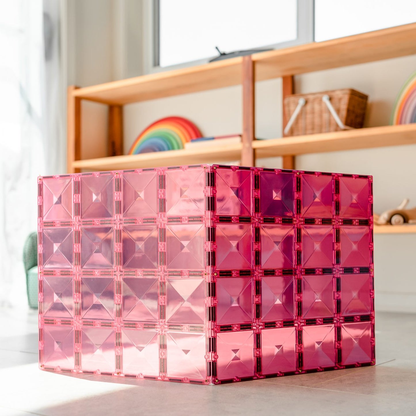 2 Piece Base Plate Pink & Berry Pack - Connetix Tiles