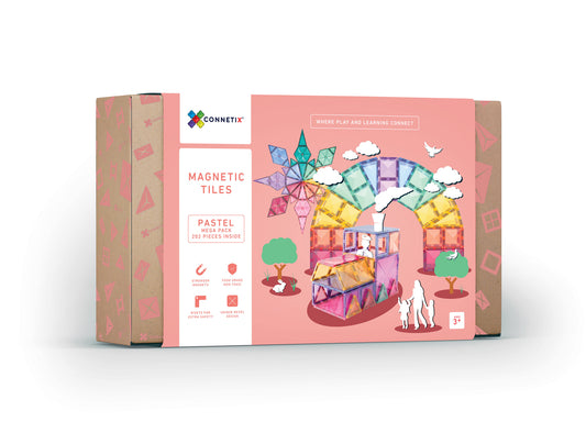 202 Piece Pastel Mega Pack - Connetix Tiles *Click and Collect or In Store Purchase Only*