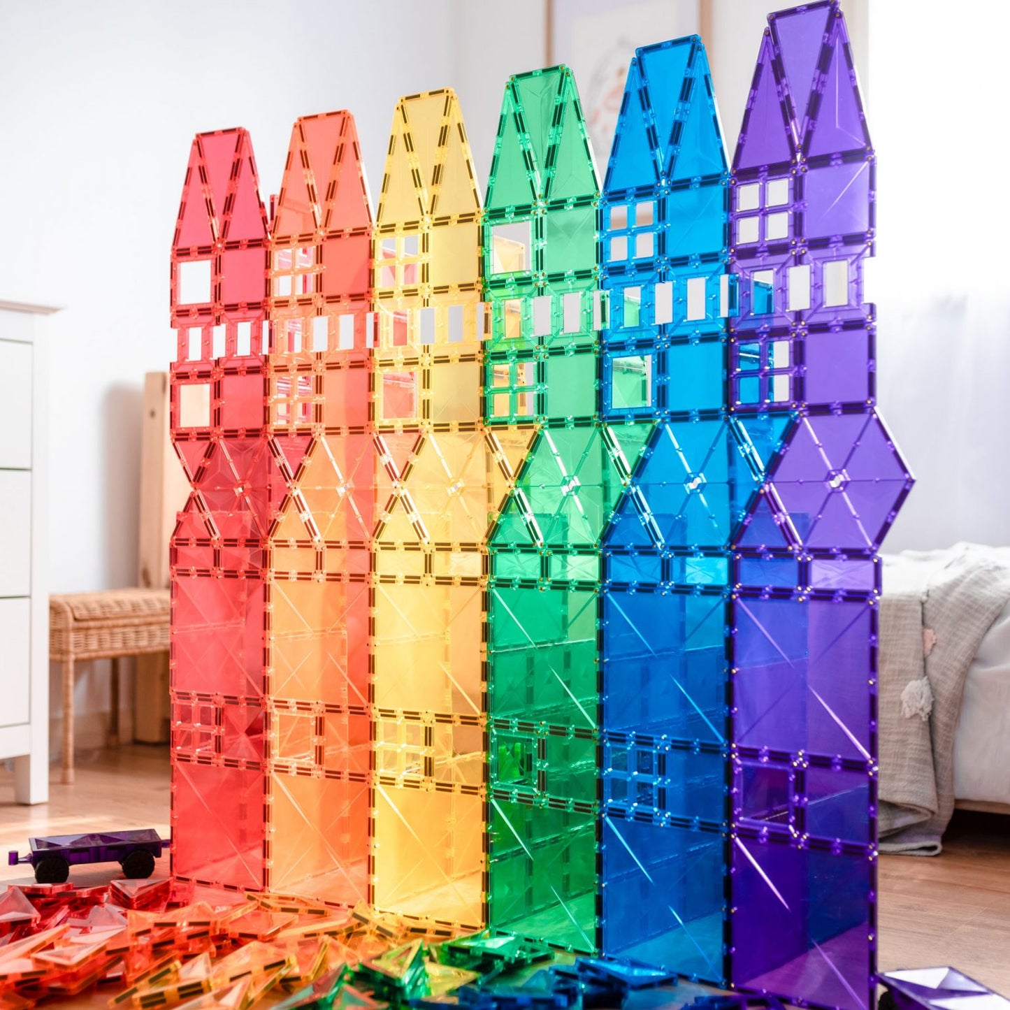 212 Piece Rainbow Mega Pack - Connetix Tiles *Click and Collect or In Store Purchase Only*