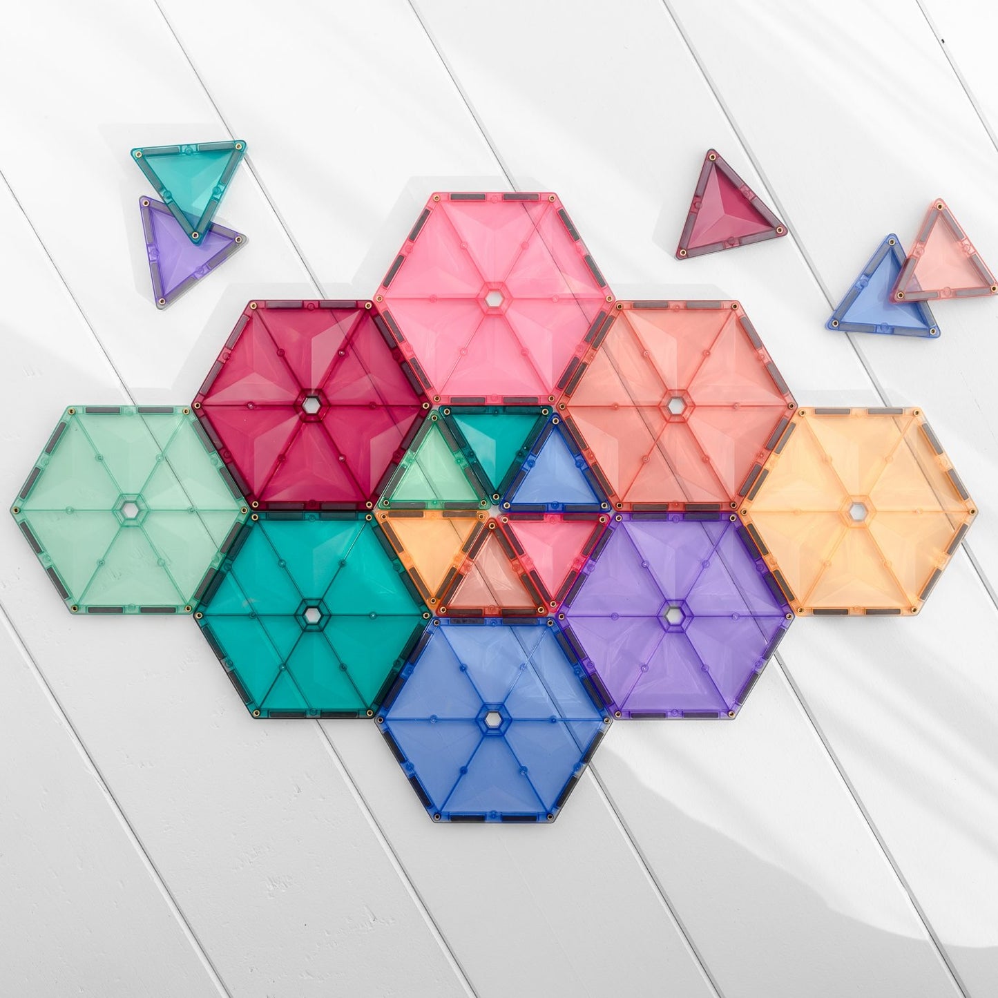 40 Piece Pastel Geometry Pack - Connetix Tiles