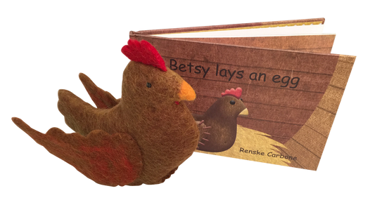 Betsy Lays an Egg Book + Felt Hen, Chick and Egg!