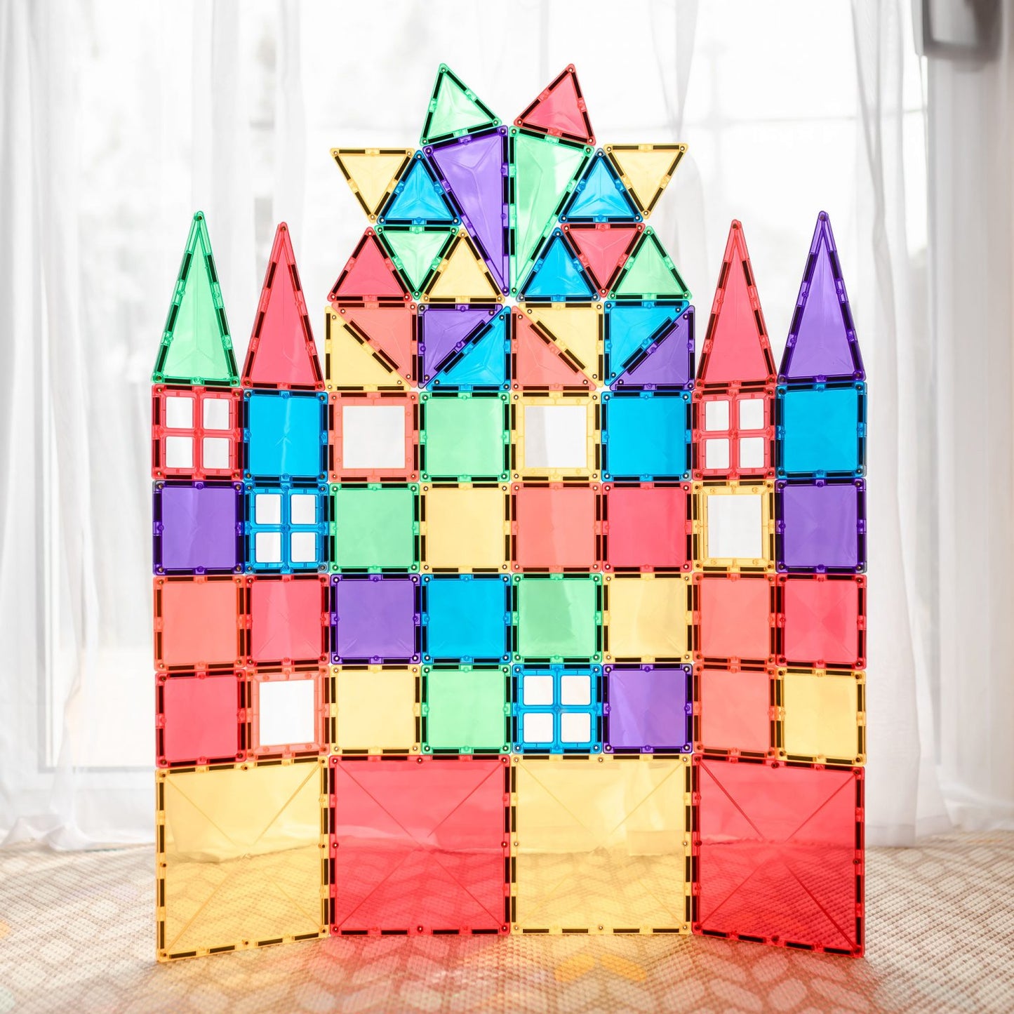 60 Piece Rainbow Starter Pack - Connetix Tiles