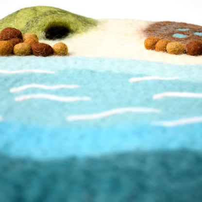 Sea, Beach and Rockpool Felt Playscape - Small