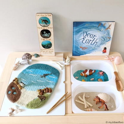 Sea, Beach and Rockpool Felt Playscape - Small