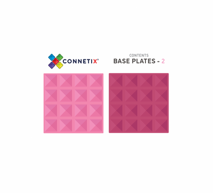 2 Piece Base Plate Pink & Berry Pack - Connetix Tiles