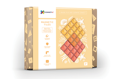 2 Piece Base Plate Lemon & Peach Pack - Connetix Tiles