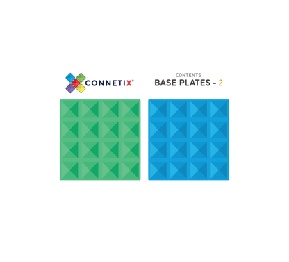 2 Piece Base Plate Green & Blue Pack - Connetix Tiles