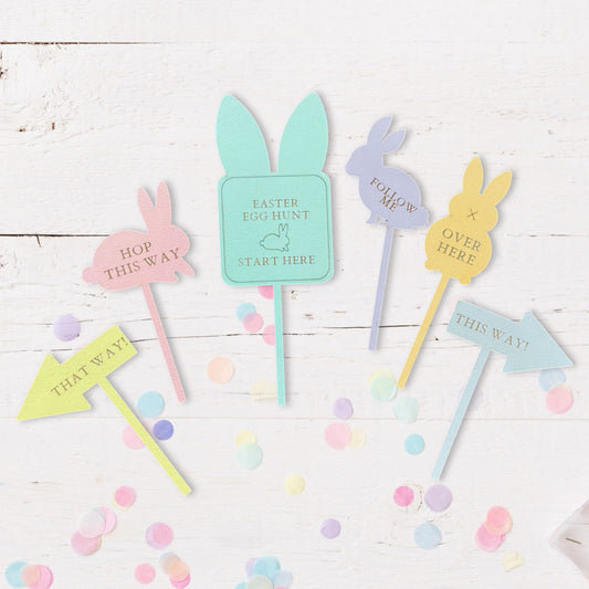 Pastel Coloured Easter Egg Hunt Signs