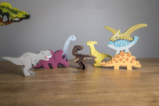 Dinosaur Pack - 8 wooden dinosaurs