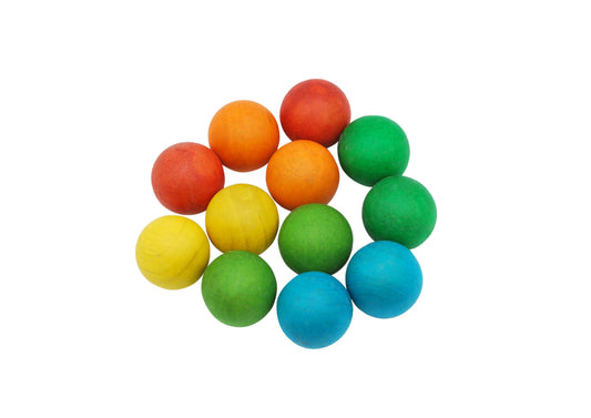35mm Coloured Balls - set of 12