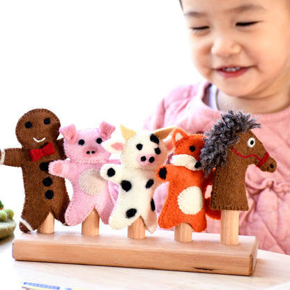 Gingerbread Man Story, Finger Puppet Set