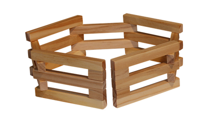 Wooden fences - set of 4