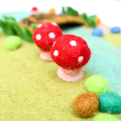 Fairy River and Bridge Felt Playscape - Small