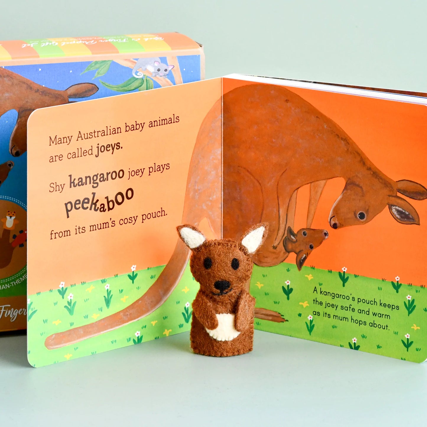 Australian Baby animals - Book and finger puppet set
