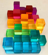 Lucite Cubes Bright 40pc