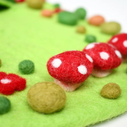 Fairy Toadstool Garden Felt Playscape - Small