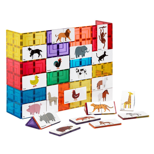 Magnetic Tile Topper - Due Animal Puzzle Pack