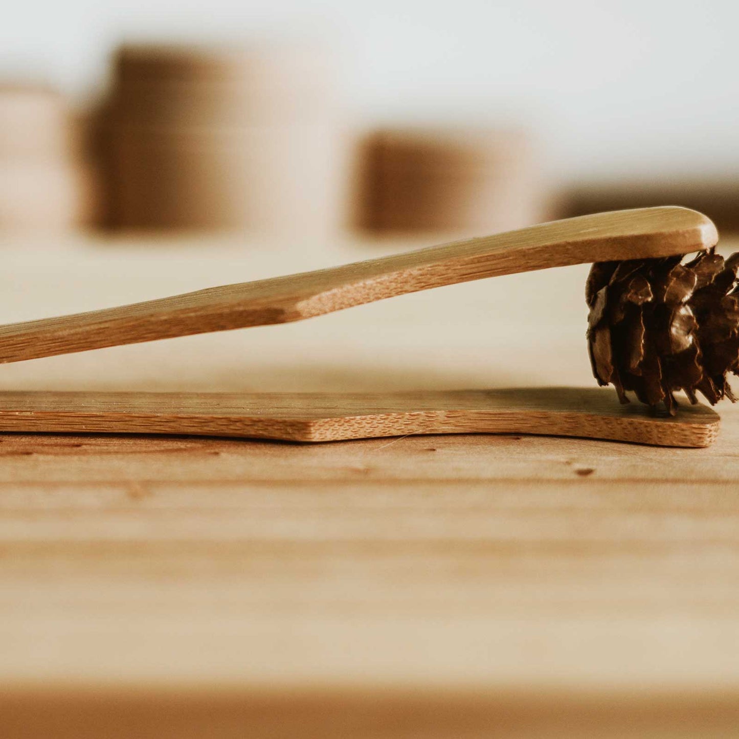 Bamboo Tongs Curved