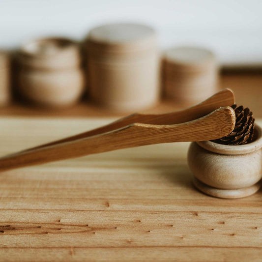 Bamboo Tongs Curved