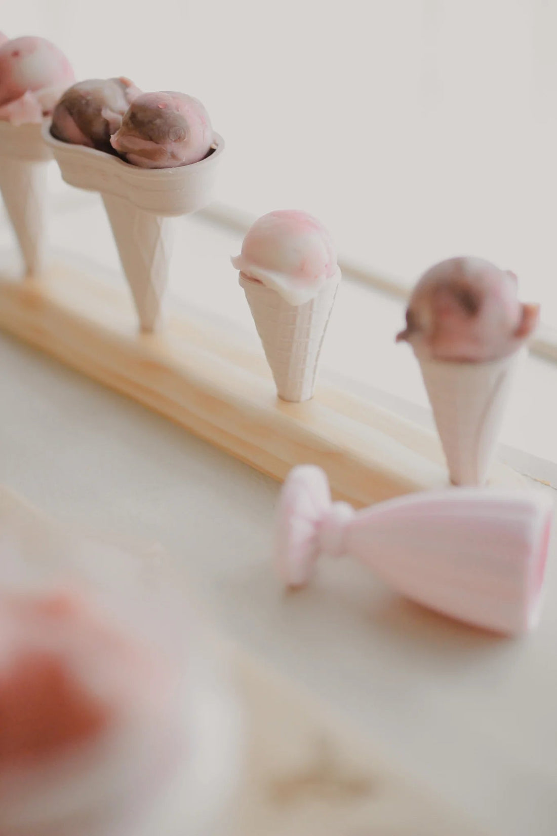 Wooden Ice-cream Cone Holder - 4 Hole BeadieBug