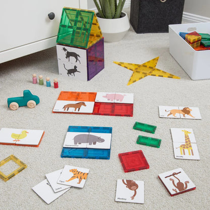 Magnetic Tile Topper - Duo Animal Puzzle Pack