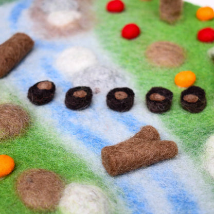 Woodland River Felt Playscape - Small