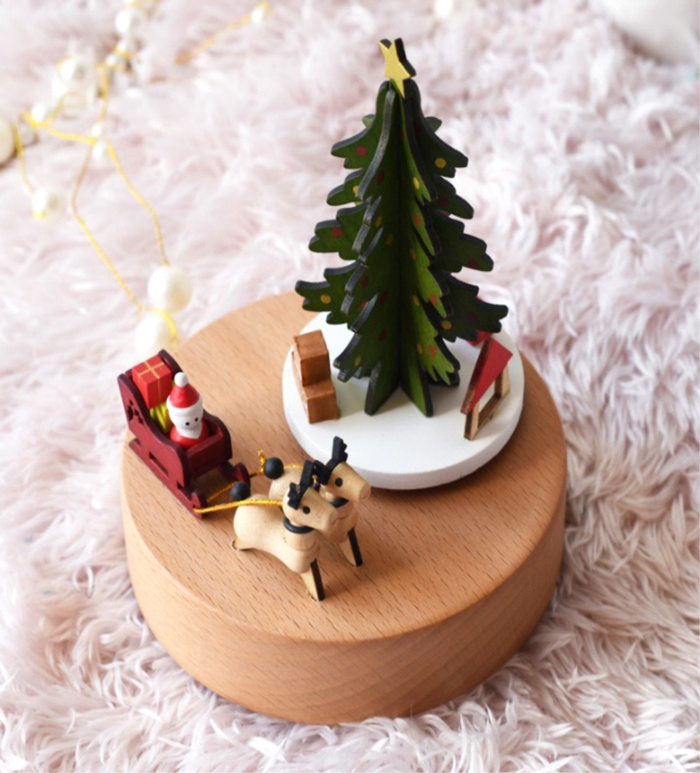 Christmas Music Box - Santa Sleigh