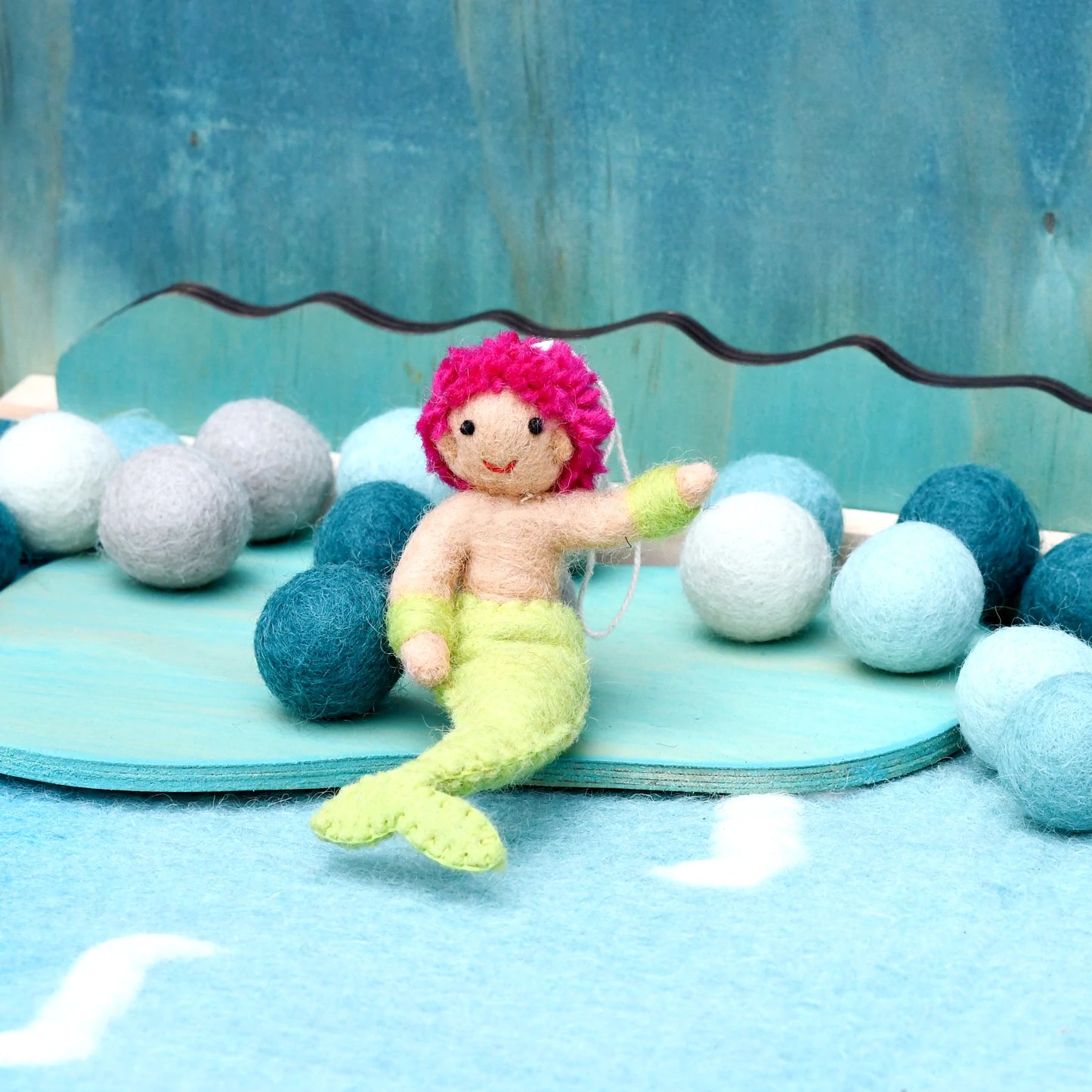 Felt Coral Merman Hanging