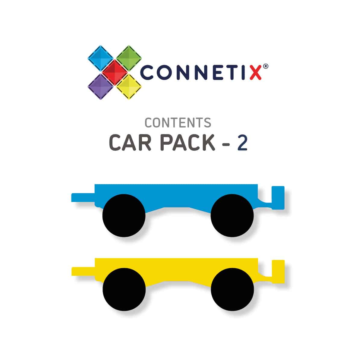 2 Piece Rainbow Car Pack - Connetix
