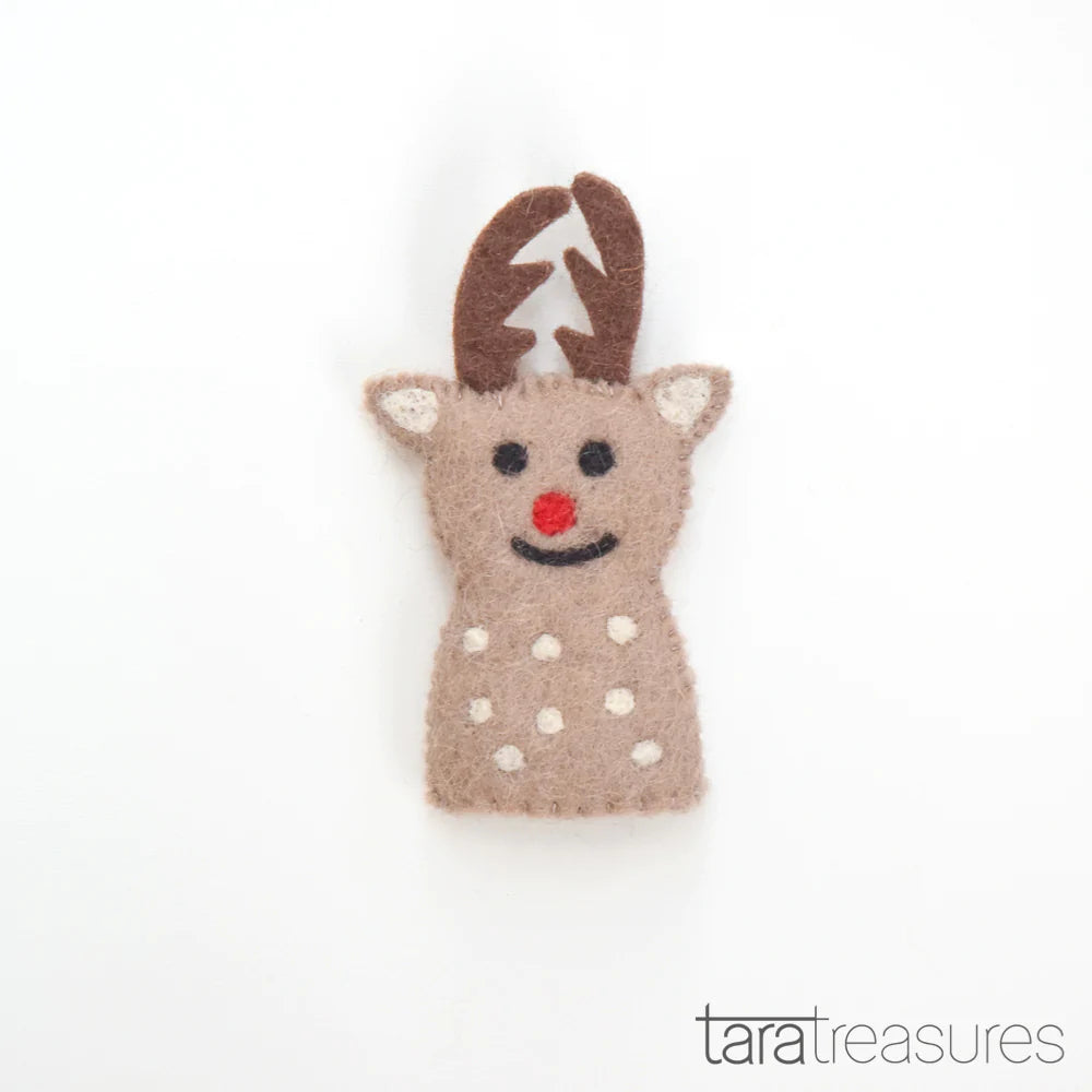 Reindeer finger puppet