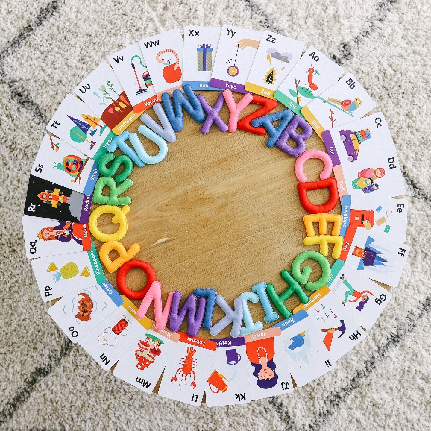 ABC Uppercase Felt Alphabet & Flashcards