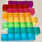 Lucite Cubes Bright 40pc