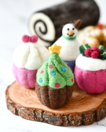 Felt Cupcake - Christmas Tree