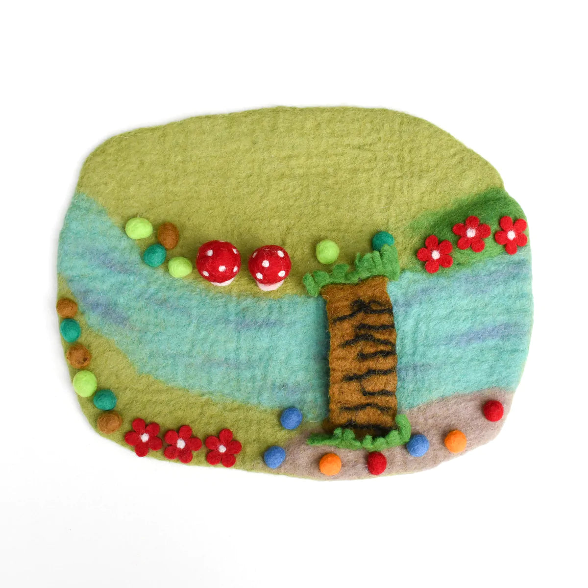 Fairy River and Bridge Felt Playscape - Small