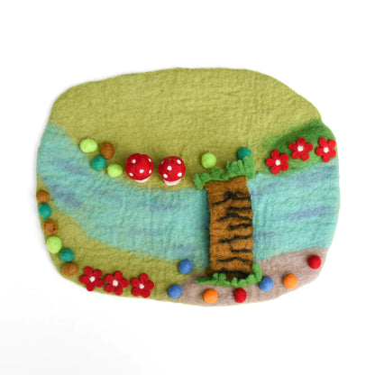 Fairy River and Bridge Felt Playscape - Small