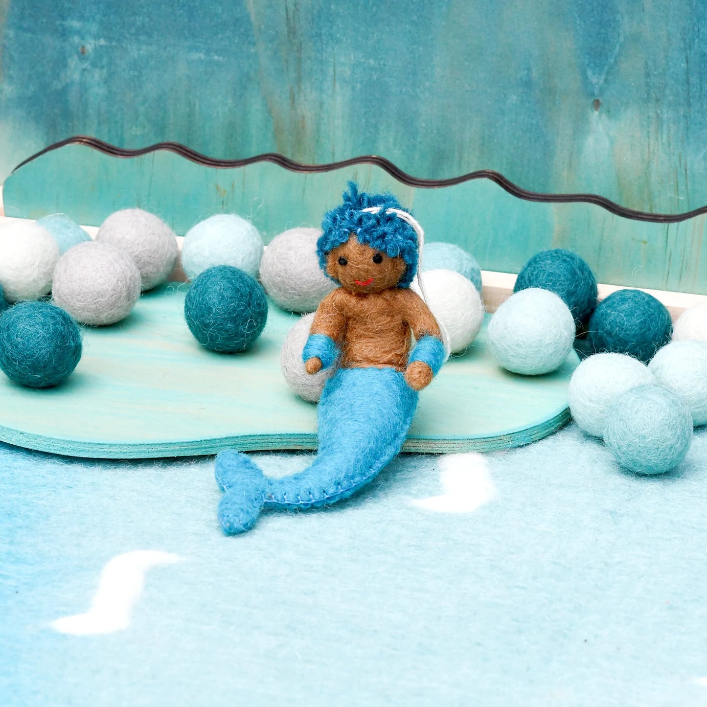 Felt Coral Merman Hanging