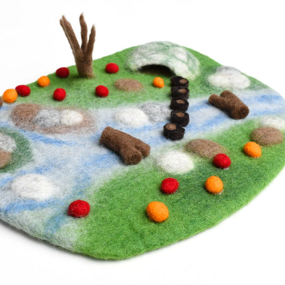 Woodland River Felt Playscape - Small