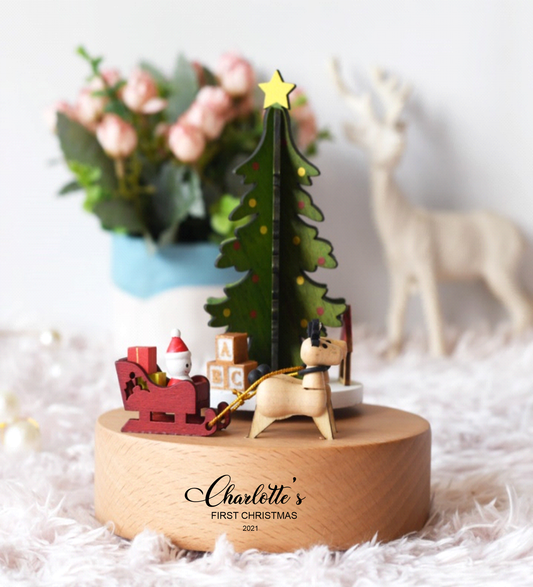 Christmas Music Box - Santa Sleigh