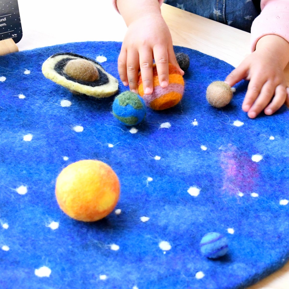 Solar System Outer Space Play Mat with Felt Planets